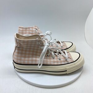 Converse‎ Chuck Taylor All Star Hi Shoes Womens 7 Checkered Pink Plaid  A05998C